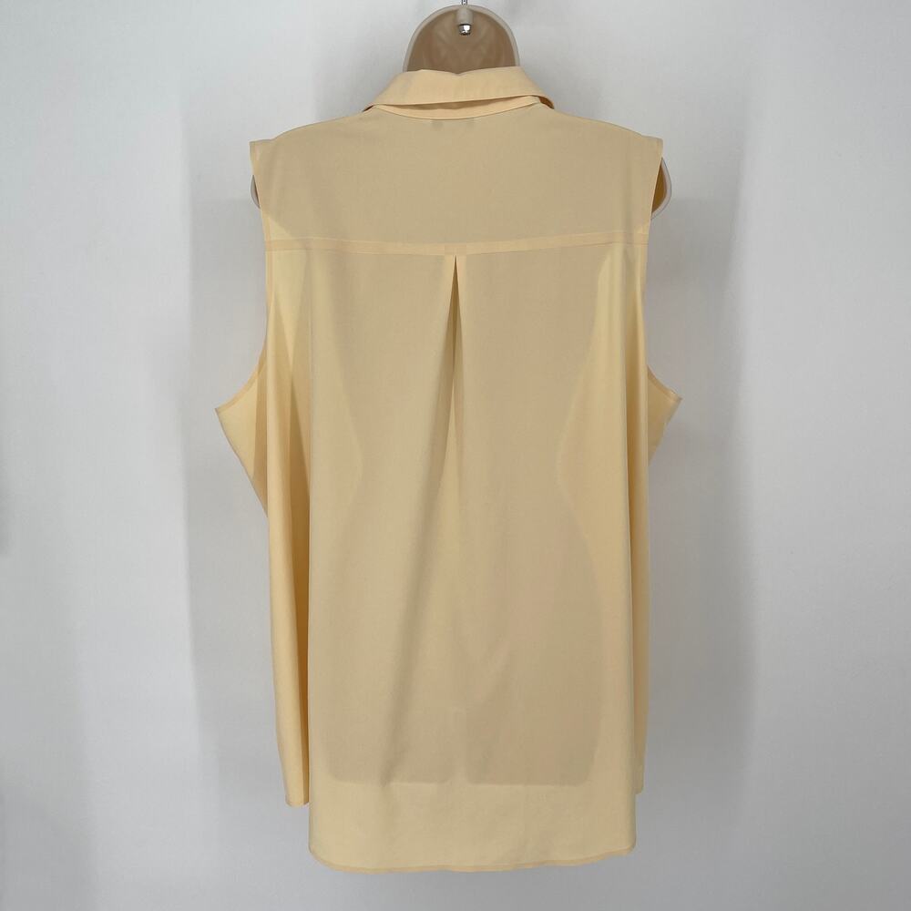 Athleta Womens Urbanite II Button Up Tank Shirt Collared SZ 20 W Lunaria Yellow - Picture 6 of 10